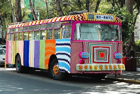 art in the everyday: a knitted bus. - Design For Mankind