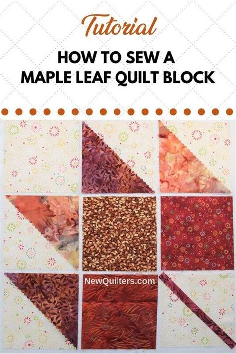 How to Sew a Maple Leaf Quilt Block — Tutorial - New Quilters