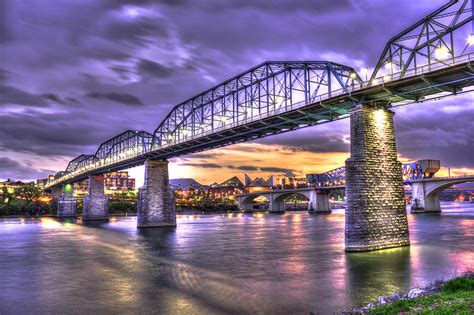 Chattanooga Landscape Photography Walnut Street Bridge in Chattanooga ...