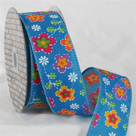 Flower Pop Ribbon Wire Edge - Karaboo Ribbons