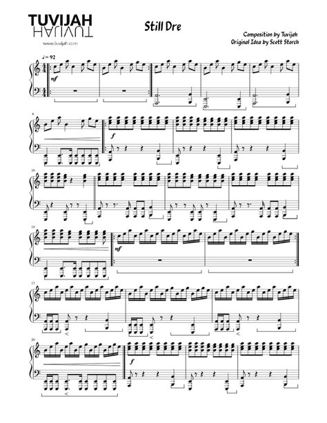 Still Dre - Variation (Composition) Sheet music for Piano | Download free in PDF or MIDI ...