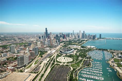 Aerial View Of The Downtown In Chicago Photograph by Franckreporter ...