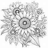 Premium AI Image  Sunflower Zen Intricate Zentangle Coloring Page sketch template