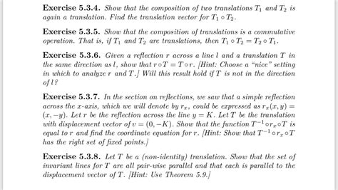 Solved 4. Show that the composition of two translations T1 | Chegg.com