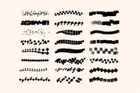 50 Pixel Photoshop Brushes Photoshop Pixel Brushset - Etsy