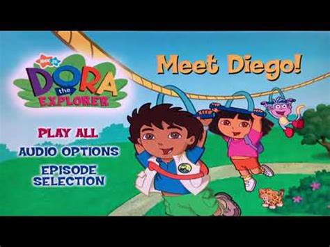 NICK JR DORA THE EXPLORER Meet Diego DVD Menu Walkthrough 🇦🇺 - YouTube