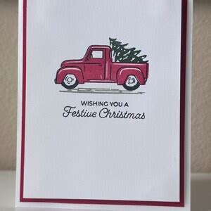 Handmade Christmas Truck Card Lot of 8 Cards - Etsy