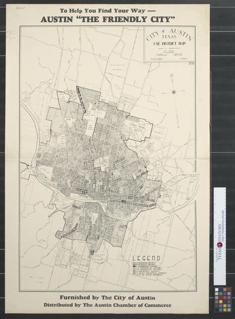 City of Austin, Texas, use district map. | Map, Texas history, Texas