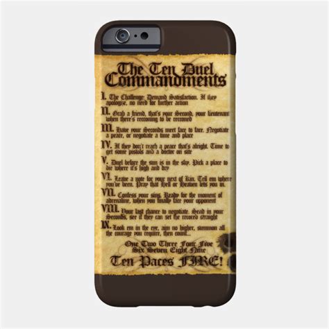 The 10 Duel Commandments - Hamilton - Phone Case | TeePublic