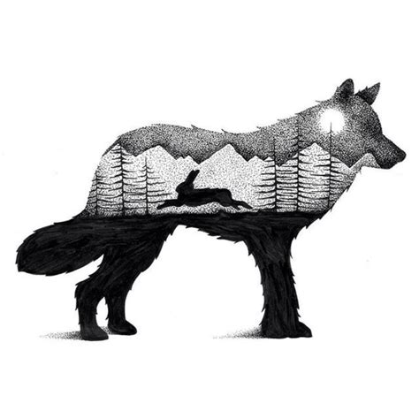 Wilderness Scenes Illustrated within Striking Animal Silhouettes