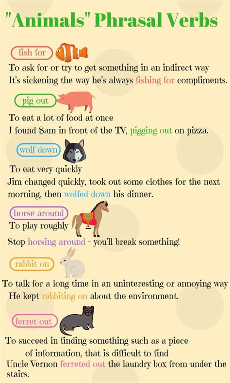 Animals Phrasal Verbs in English (With Meanings & Examples) - ESLBuzz ...