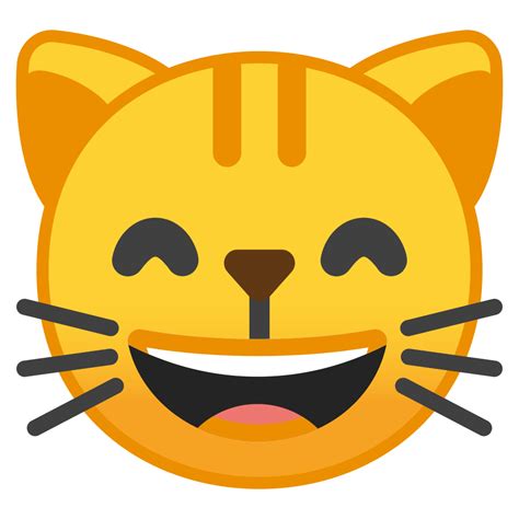 Grinning cat face with smiling eyes Icon | Noto Emoji Smileys Iconset | Google