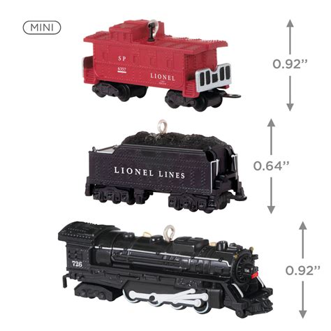 2022 Lione 2129WS Freight Lionel Train Miniature Hallmark Ornament Set ...