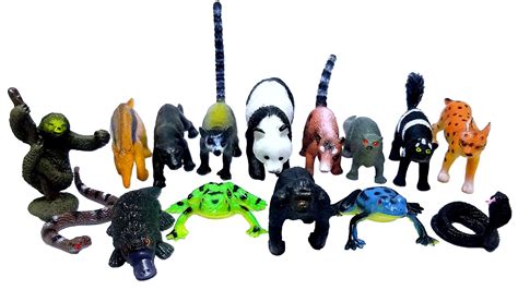 Mini Safari Jungle Rain forest Animals Play Set, Assorted Creatures, 30 ct (2 sets of 15)- Kids ...