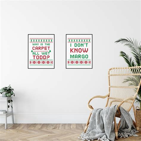 Christmas Vacation Todd and Margo Quote Set of 2 Archival | Etsy