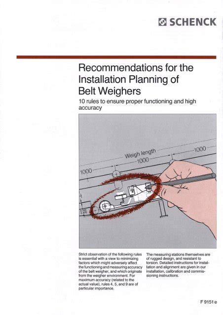 belt scale installation planning - Schenck Weighing Systems