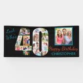 40th Birthday Party Look Who's 40 Photo Collage Banner | Zazzle