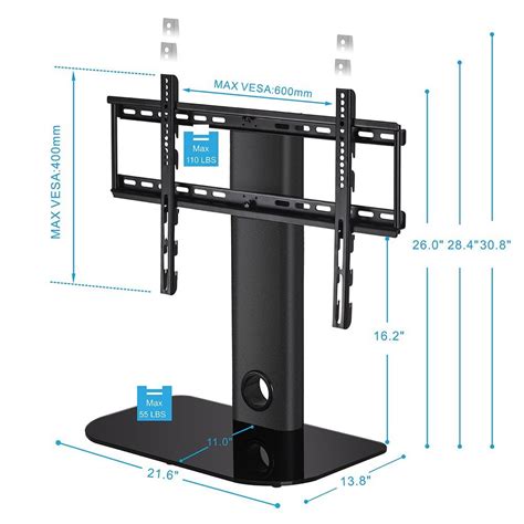 FITUEYES Universal Swivel TV Stand with Mount for 32 40 45 50 55 inch ...