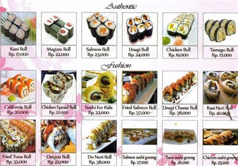 Menu at Sushi Nori restaurant, Bogor, Giant Ekstra