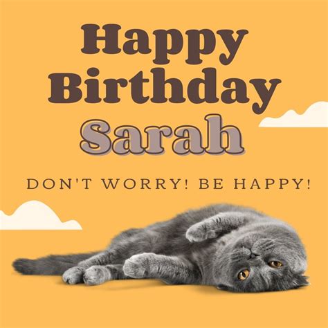 The Collection Of Happy Birthday Cards For Sarah