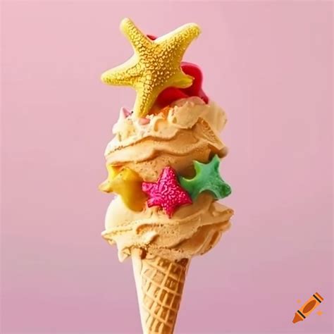 Starfish-shaped ice cream