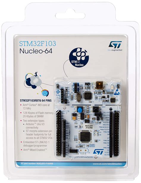 Buy STMicroelectronics NUCLEO-F103RB Model STM32 Nucleo-64 Development Board with STM32F103RB ...