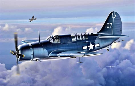 Wallpaper Curtiss, dive bomber, deck, US Navy, Helldiver, SB2C-3 images for desktop, section ...