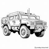 Army Car Coloring Page sketch template