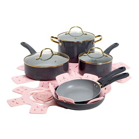 Paris Hilton Epic Nonstick Pots and Pans Set, Multi-layer Nonstick ...