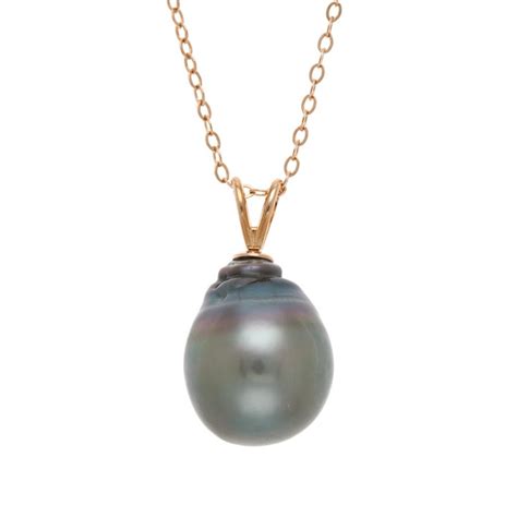 Tahitian Black Baroque Cultured Pearl Pendant