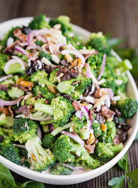 Fresh Broccoli Salad has so much flavor because of it's tangy creamy ...