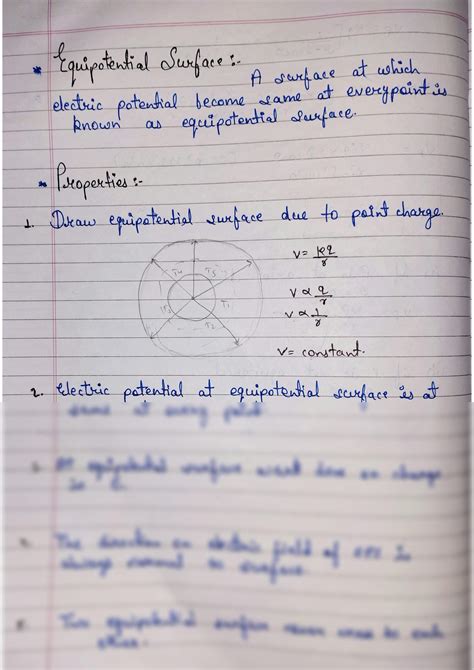 SOLUTION: Equipotential surface defination and its properties - Studypool