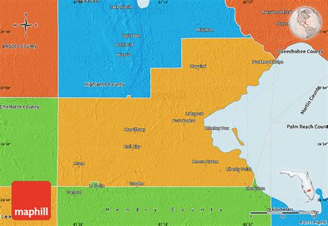 Political Map of Glades County