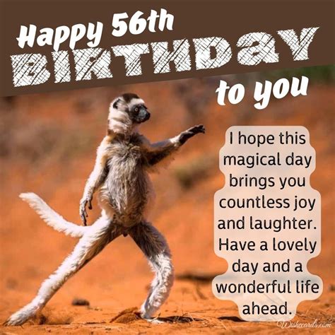 Happy 56th Birthday Images and Funny Cards with Quotes