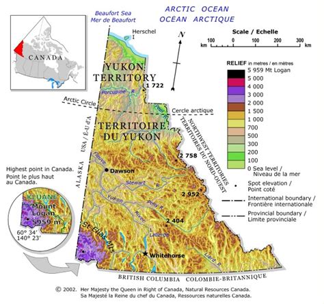 Yukon Relief Map