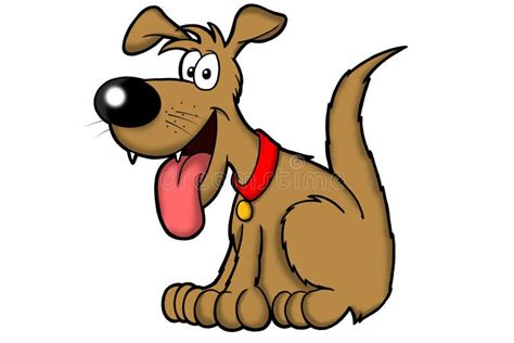 Happy Brown Dog Cartoon stock illustration. Image of puppy - 9899833