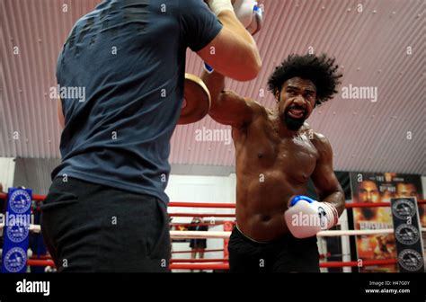 David Haye during a media workout at the Hayemaker Gym, London Stock Photo - Alamy