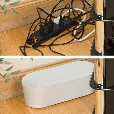 D-Line Cable Organizer Box – Power Strip Hider, Cord Storage Solution