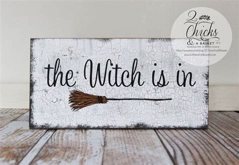 The Witch is in Sign Funny Primitive Halloween Sign Wicked - Etsy ...