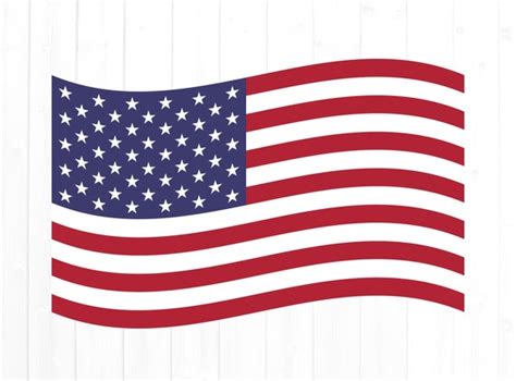 Waving American Flag Svg for Commercial Use United States - Etsy