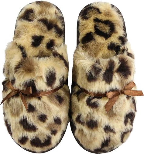 Amazon.co.uk: leopard print slippers