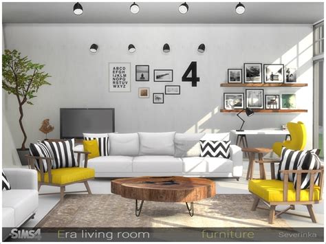 Set of furniture for living room in Scandinavian style Found in TSR Category 'Sims 4 … | Living ...