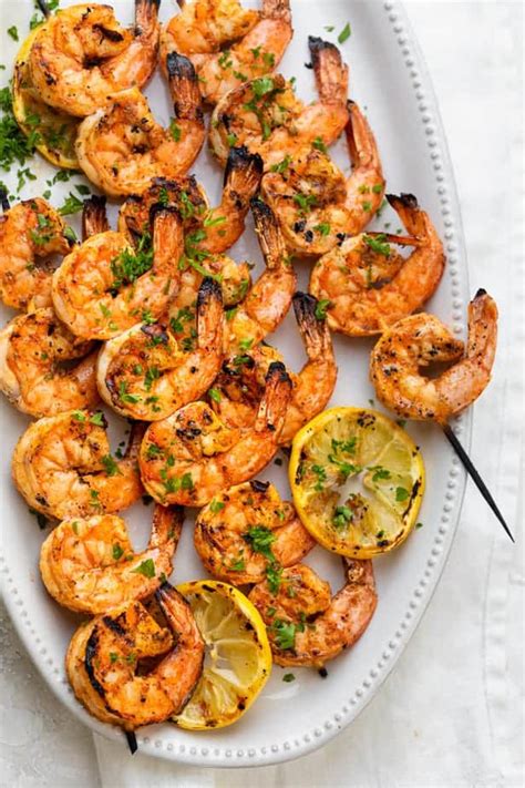 Grilled Shrimp Skewers {Best Marinade!} | FeelGoodFoodie