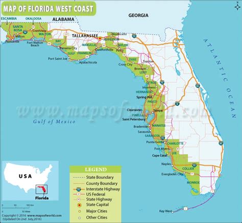 Map of Florida West Coast Florida Vacation, Florida Travel, Florida West Coast Beaches, Florida ...