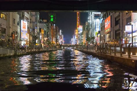 Tombori River Cruise of Osaka Dotonbori Canal. Editorial Stock Photo - Image of architecture ...