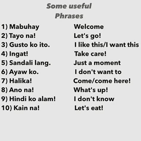 7 Best Basic Tagalog images | Tagalog, Tagalog words, Filipino words