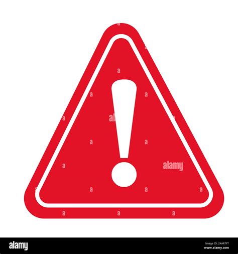 Warning sign in red triangle, attention, danger icon. . Vector illustration Stock Vector Image ...