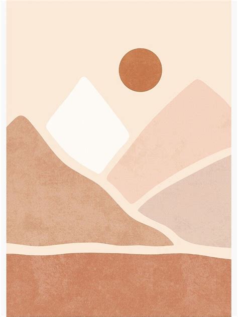 "Neutral boho mountain sun" Metal Print for Sale by Miss-Belle | Boho ...