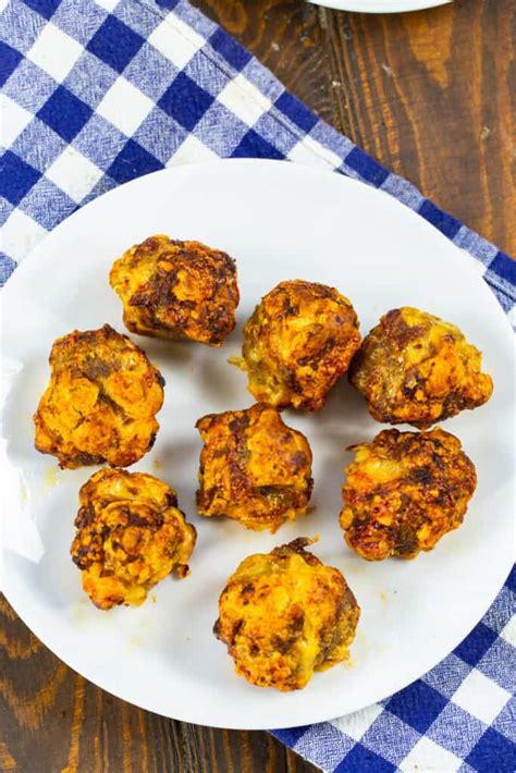 Air Fryer Sausage Crescent Cheese Balls - Skinny Southern Recipes