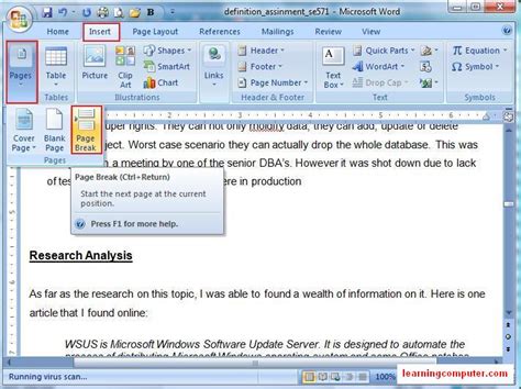 >Microsoft Word 2007 – Insert Tab | Softknowledge's Blog